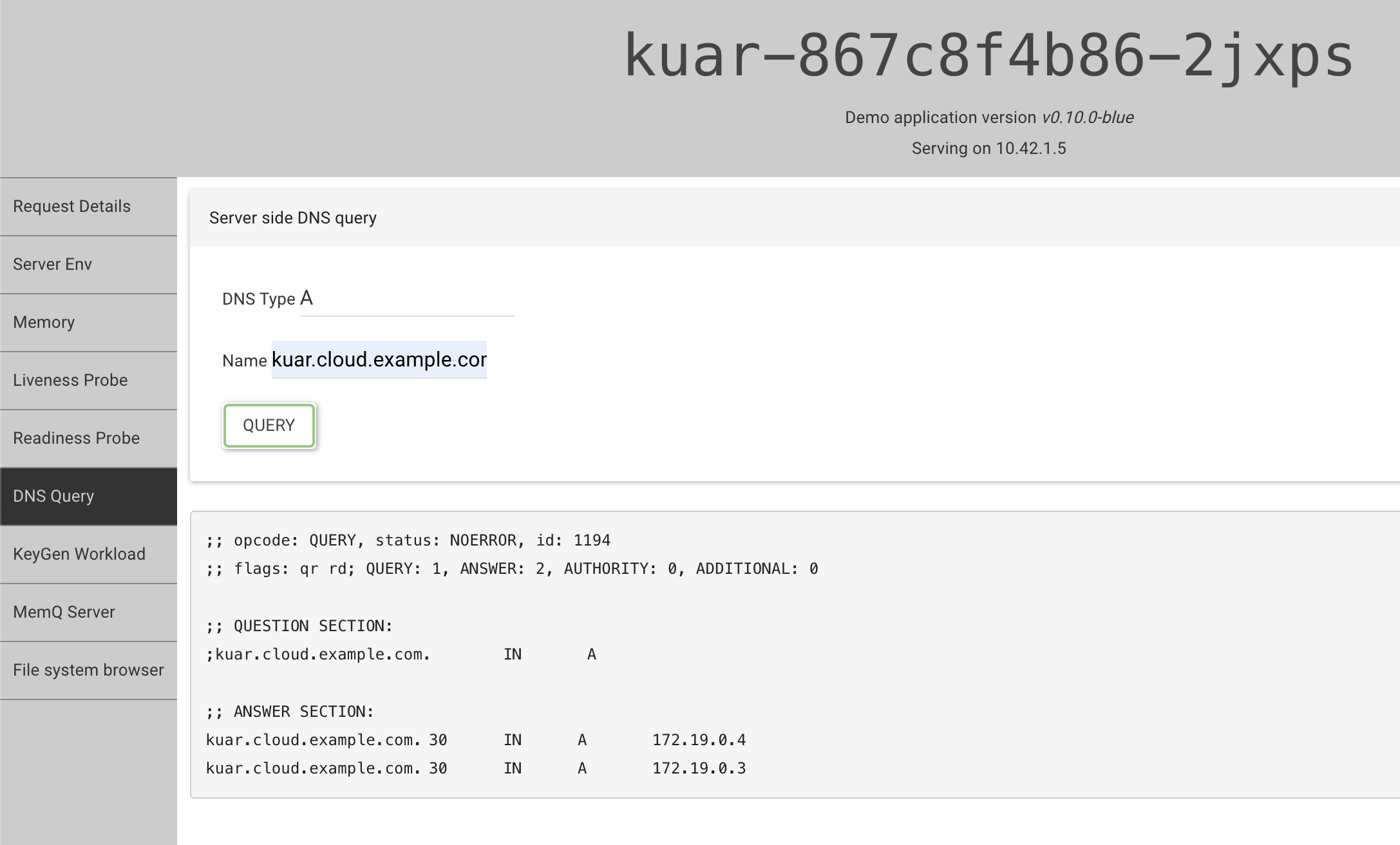 Kuar dns resolution